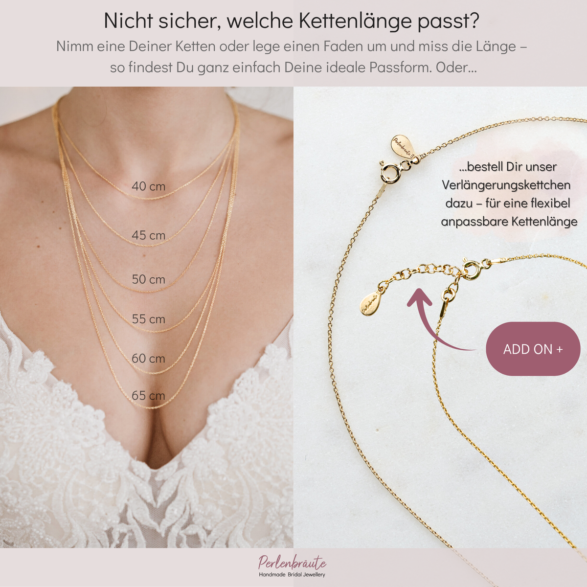 Kaya | Brauthalskette mit echten Süßwasserperlen