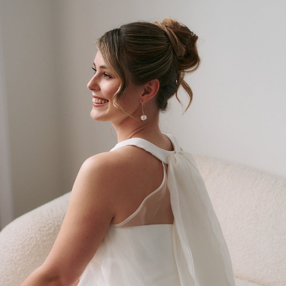 Hailey | Braut Ohrringe mit Perle