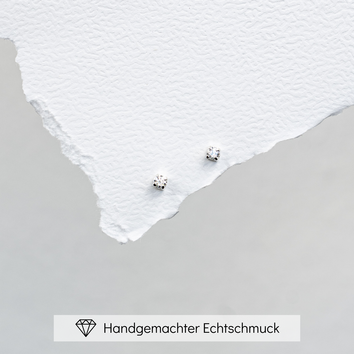Brautohrstecker Sanna aus 925 Sterlingsilber mit Zirkonia Kristall, handgefertigt
