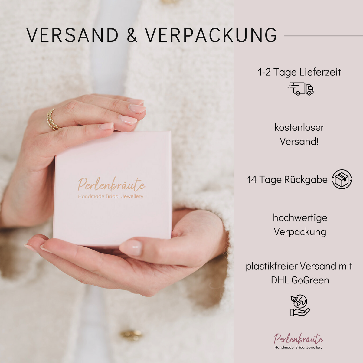 Joy | Brautschmuck Set mit echten Perlen